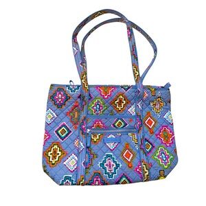 VERA BRADLEY painted Medallions tote bag shoulder zip top purse